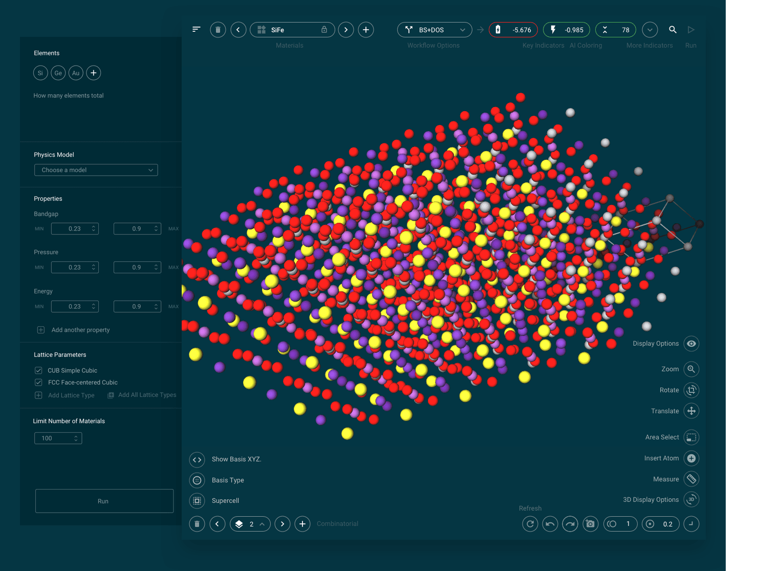 Exabyte / Mat3ra: material science simulation platform with 3D molecular visualisation