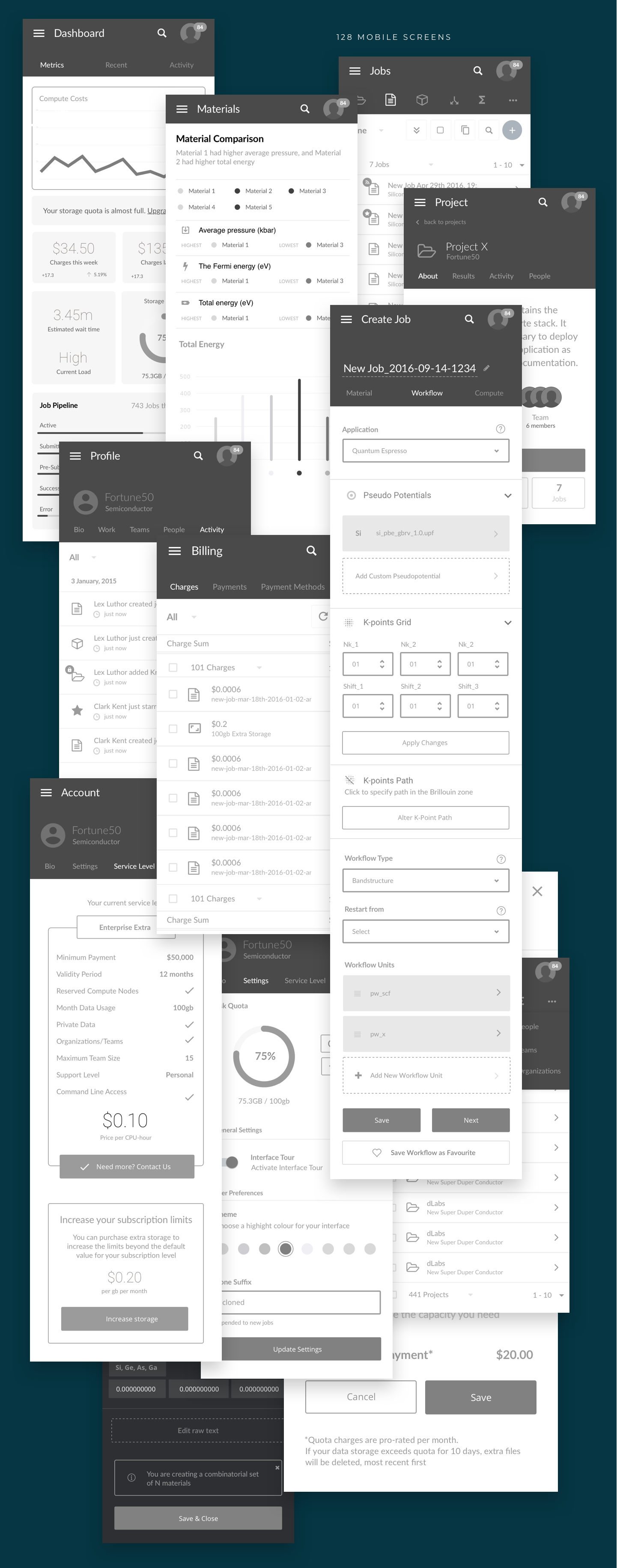 Mobile prototypes: research surfaces designed for tablet and phone