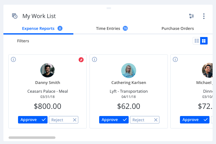 Worklist grid: a third view for the analytical user