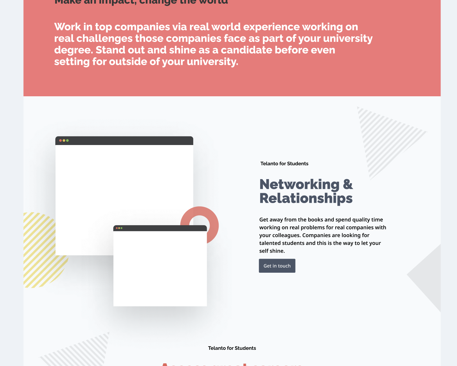 Composition placeholders: recurring block patterns the system can compose