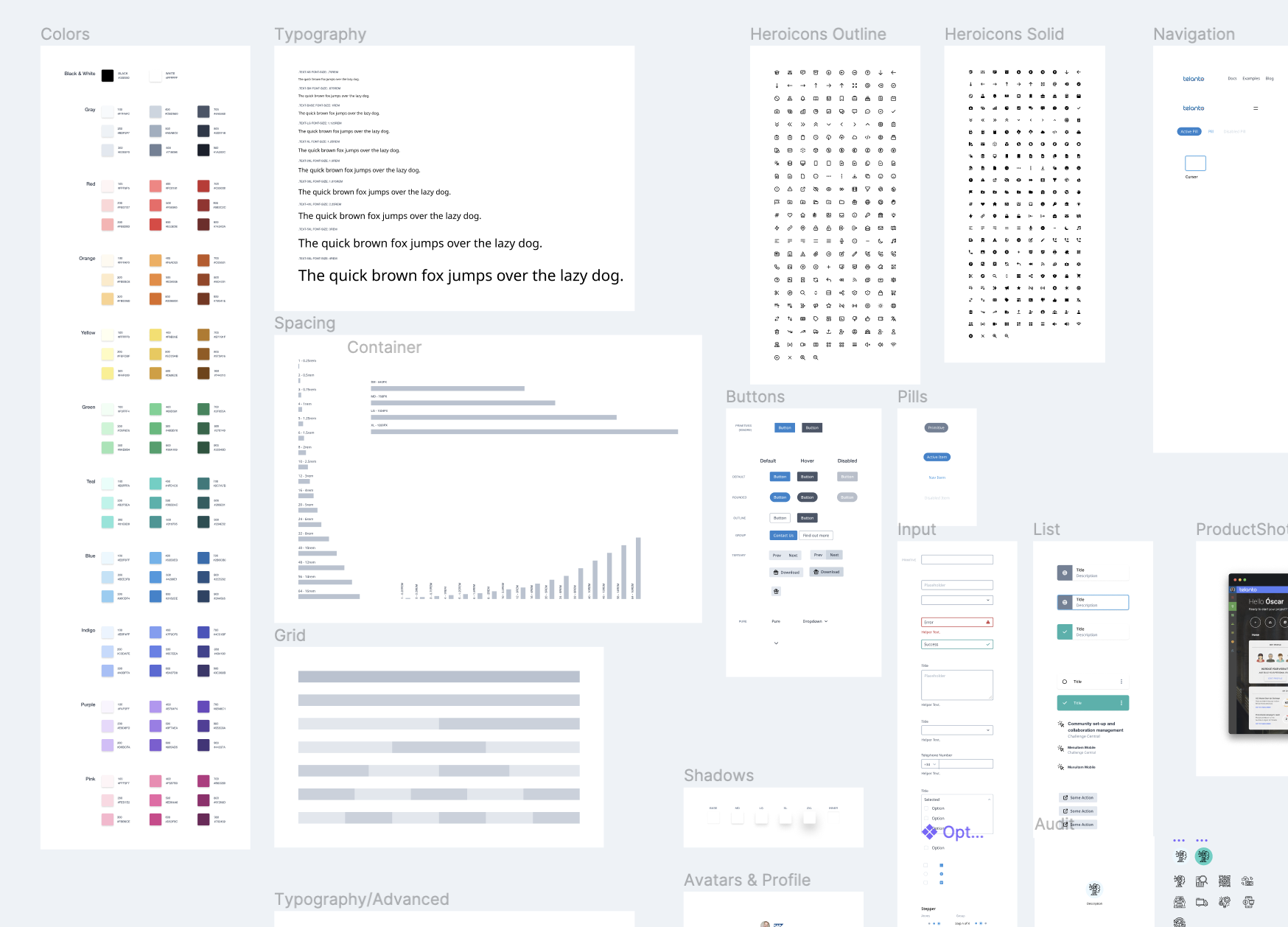 Telanto Design System: components and tokens in Figma