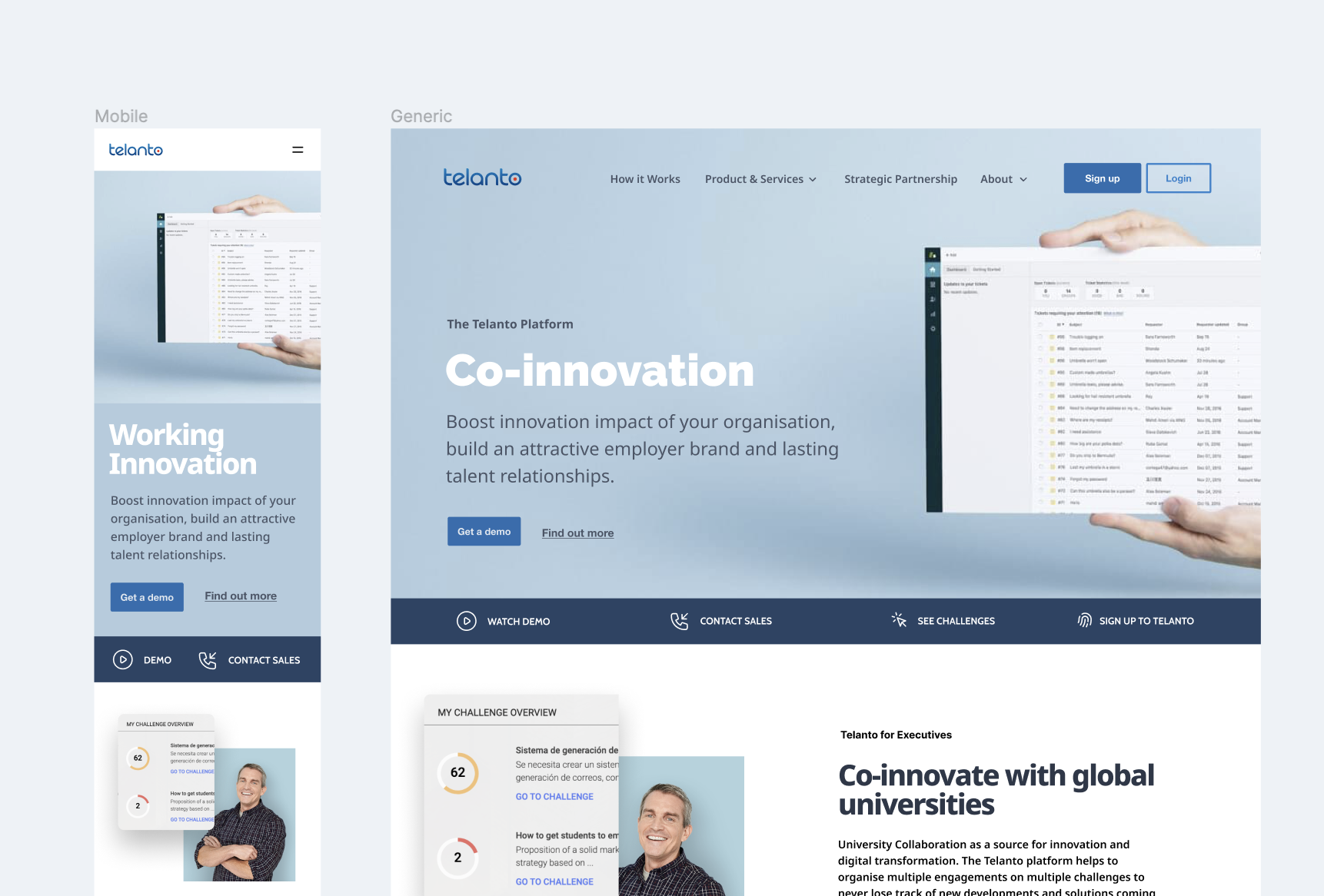 Responsive: the same layout system across breakpoints