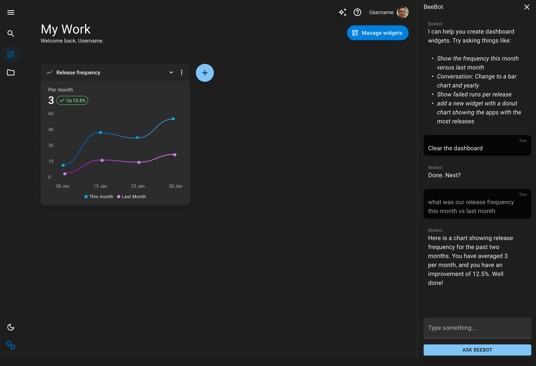 BeeBot — AI chatbot for CDRO dashboard reporting and pipeline status queries