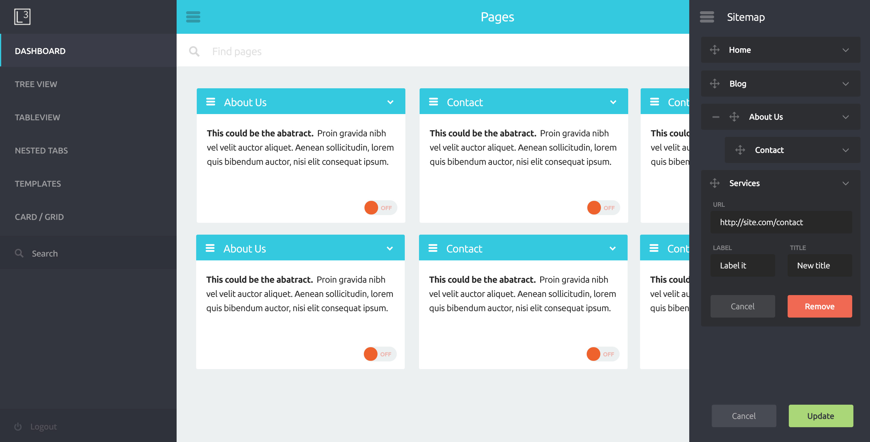L3 — pages list view