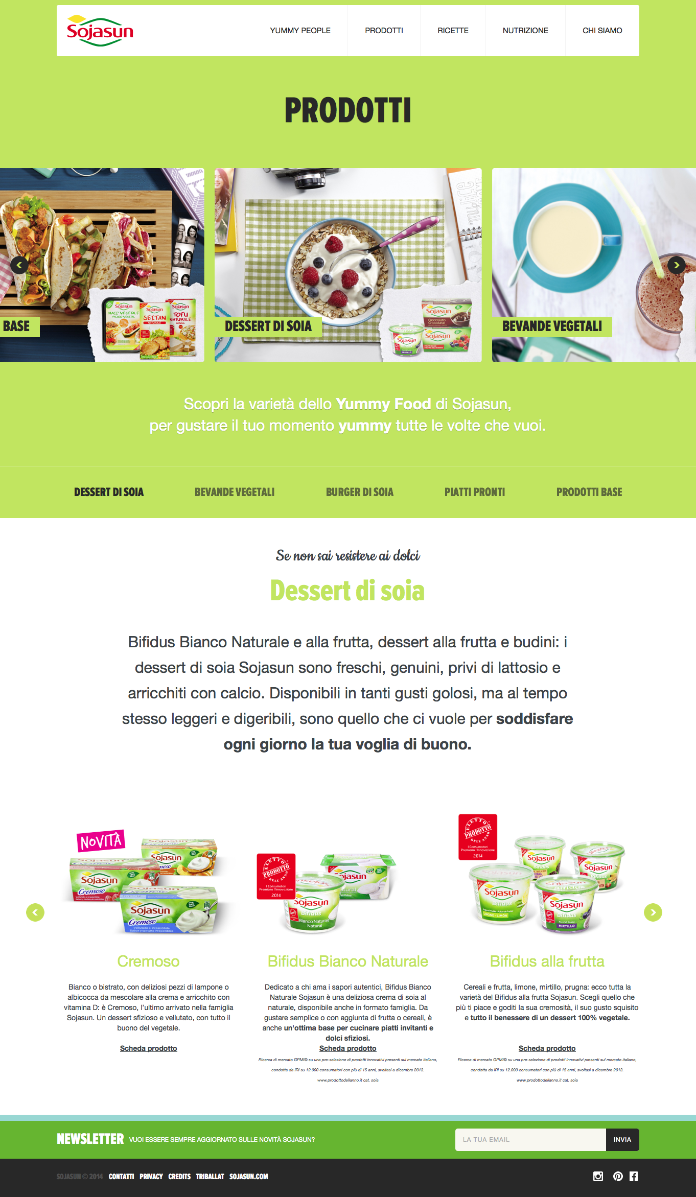 Sojasun dessert category page